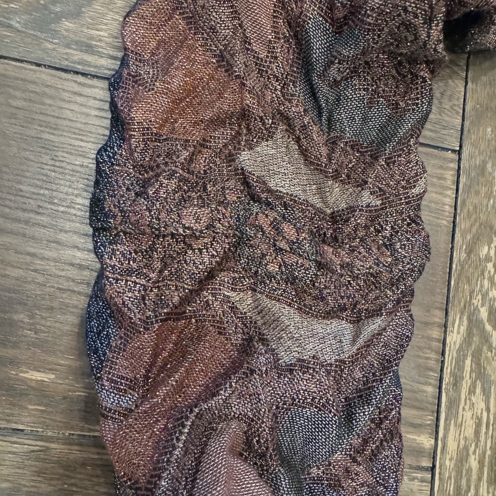 Green and Brown Glitter Infinity Scarf - Picture 2 of 2